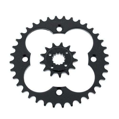 2005-2008 Honda TRX400EX 400EX 13 Tooth Front & 36 Tooth Rear Black Sprocket