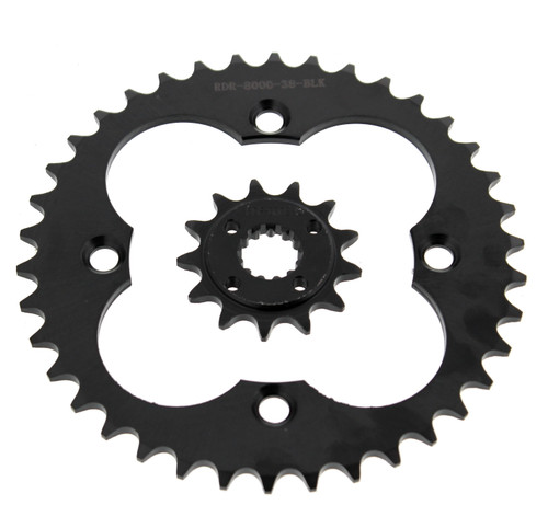 2009-2012 Honda TRX400X TRX400 13 Tooth Front & 38 Tooth Rear Black Sprocket