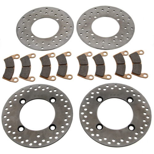 Brake Rotors and Brake Pads for Polaris Ranger XP 1000 2023 Front and Rear