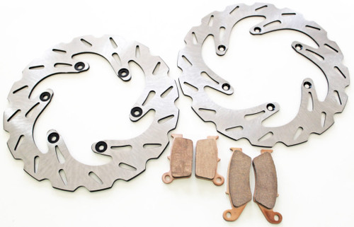 Brake Rotors & Brake Pads for Yamaha WR450F 2003-09 Front & Rear RipTide Brakes