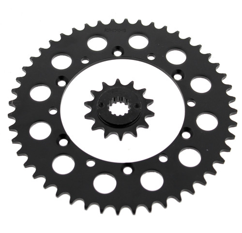 14T Front & 48T Rear Black Sprocket for Kawasaki KLX650R 1993-96 by Race-Driven