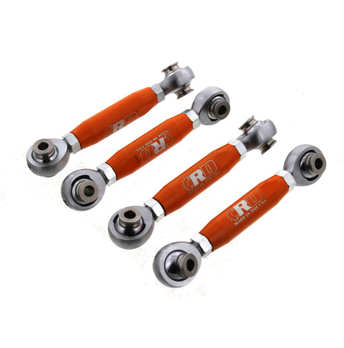Front and Rear Sway Bar Links for Polaris RZR XP Turbo 2017-2019 Orange x4