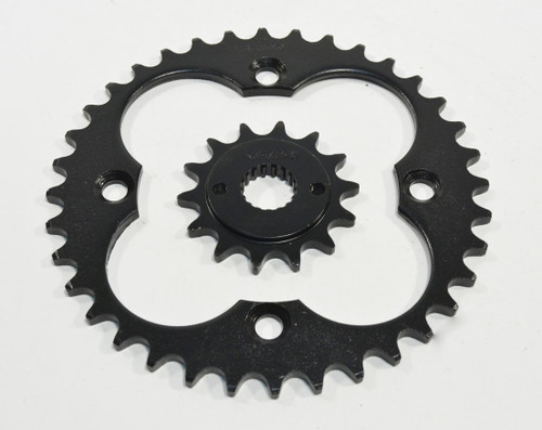 1999-2004 Honda TRX400EX 400EX 14 Tooth Front & 36 Tooth Rear Silver Sprocket