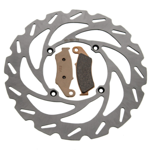 Brake Rotor and Brake Pads for Kawasaki KLX300 1997 - 2005 Front Brakes RipTide