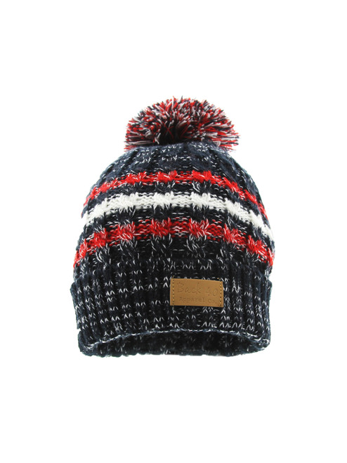 Cable Pom Pom Cuffed Beanie Unisex USA Thick and Warm Knit Winter Hat by Back 40