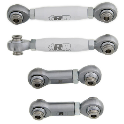 Front and Rear Sway Bar Links fit Polaris RZR RS1 2018-2022 White by Race-Driven