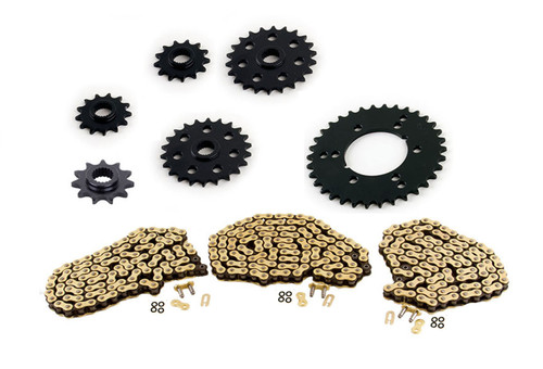 Chain and Sprockets for Polaris Xplorer 400 400L 4X4 1995 - 1998 Gold O-Ring