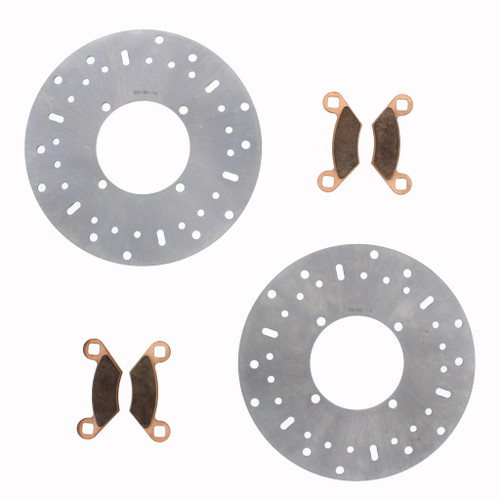 Brake Rotors and Brake Pads for Polaris Sportsman MV7 2005 Front by Race-Driven