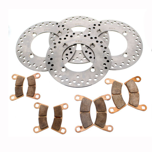 Brake Rotors and Brake Pads for Polaris RZR S4 1000 2019 2020 Front and Rear