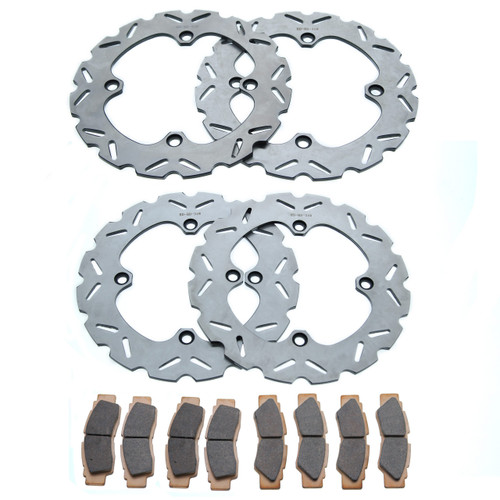Brake Rotor & Pads Yamaha Wolverine RMAX2 YXE10 Sport 22-25 Front & Rear RipTide