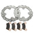 Rear RipTide Brake Rotors and MudRat Pads fit Polaris Ranger Crew 570 2020 2021