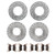 2004-05 Polaris Ranger 500 2x4 Front and Rear Brake Rotors and MudRat Brake Pads