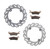 2015 Can-Am Outlander L Max 500 Front RipTide Brake Rotor Discs & Brake Pads