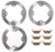 Front & Rear MudRat Brake Rotors & Brake Pads fits 2015 Polaris Sportsman 850