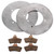 Front MudRat Brake Rotors and Brake Pads fits 1999 - 2004 Arctic Cat 300 4X4