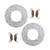 2009 Polaris Sportsman 800 Touring EFI Rear Brakes Brake Rotors & Brake Pads