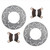 Brake Rotors & Brake Pads for Polaris Ranger 570 2014 Rear Brakes by Race-Driven