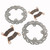 Rear RipTide Rotors MudRat Brake Pads 2015 Polaris Ranger Crew 570 Full Size EPS