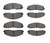 Brake Pads fit Ford F-350 Super Duty 13-22 Front & Rear DC3Z-2001-E DC3Z-2200-D