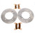 Brake Rotors & Pads for Polaris RZR S4 1000 2019 2020 Rear MudRat by Race-Driven