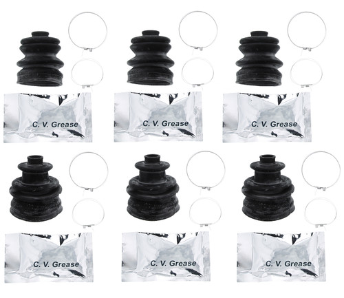Caltric Front Inner & Outer CV Boot Kit For Polaris Sportsman 800 6x6 2011-2012 – 2-Axle Set, 3-Month Warranty