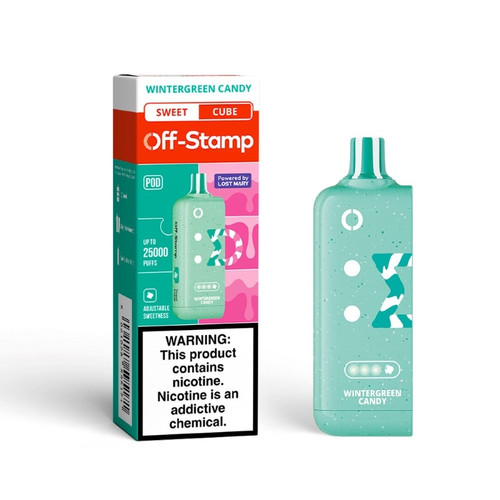 OFF-Stamp X Cube SWEET 25K Disposable Pod Wintergreen Candy OFF-Stamp X Cube SWEET 25K Disposable Pod Wintergreen Candy