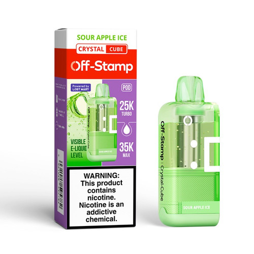 Off-Stamp X Crystal Cube 35K Disposable POD Sour Apple Ice