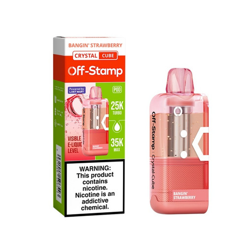 Off-Stamp X Crystal Cube 35K Disposable POD Bangin' Strawberry