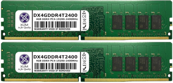 New XUM 8GB (2 x 4GB) Desktop Memory RAM 2400Mhz | Dr Memory