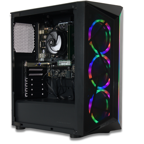 XUM AMD Ryzen 5 5600G Radeon Vega 7 Graphics Gaming PC - 16GB DDR4 RAM, 256 GB NVMe SSD, 1 TB HDD, Windows 11