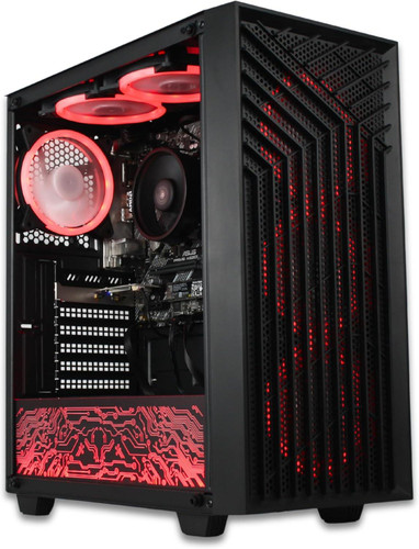 XUM Spartan Prebuilt Gaming PC: AMD Ryzen 5 5600G, Radeon Vega 7 Integrated Graphics, 16GB DDR4 RAM, 256GB NVMe SSD, 1TB HDD, 500W PSU 80+ Bronze, aRGB, WiFi 5, Windows 11 Home