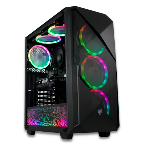 XUM Legend Prebuilt Gaming PC: AMD Ryzen 5 5500, NVIDIA GeForce RTX 5060 8GB, 32GB DDR4 RAM, 512GB NVMe SSD, 1TB HDD, 650W PSU 80+ Bronze, aRGB, WiFi 5, Windows 11 Home
