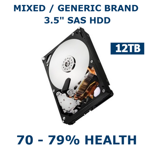 12TB 3.5in SAS Enterprise HDD 70-79% Health Internal Server Hard Drive