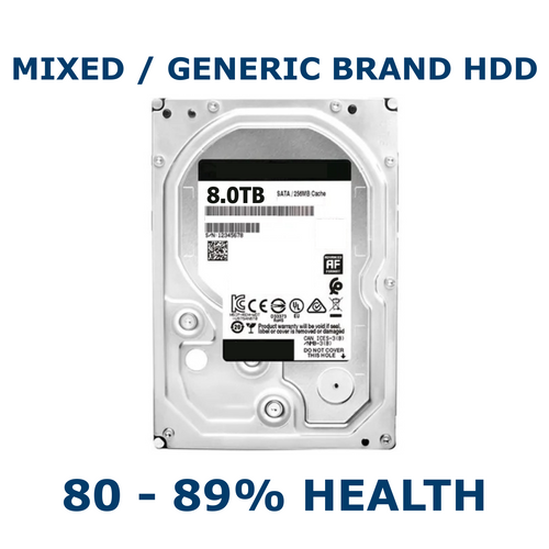 8TB 3.5in SATA HDD 80-89% Health Internal Desktop Hard Drive