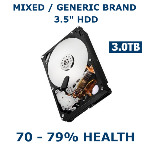 3TB 3.5in SATA HDD 70-79% Health Internal Desktop Hard Drive