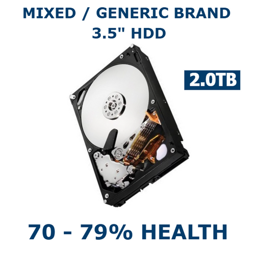 2TB 3.5in SATA HDD 70-79% Health Internal Desktop Hard Drive