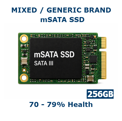 256GB mSATA SSD 70-79% Health Internal Solid State Drive