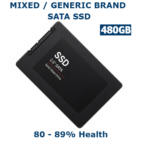480GB 2.5in SATA III SSD 80-89% Health Internal Solid State Drive