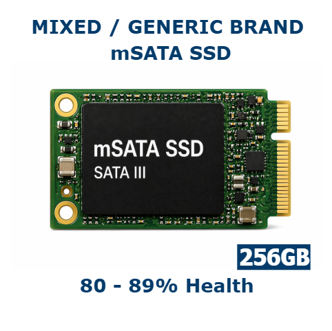 256GB mSATA SSD 80-89% Health Internal Solid State Drive