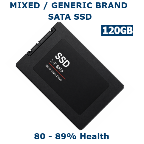 120GB 2.5in SATA III SSD 80-89% Health Internal Solid State Drive