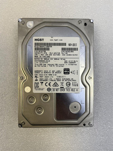HGST 6TB SAS HDD 3.5" 12Gbps 7.2K Enterprise HUS726060AL4210 0F22790