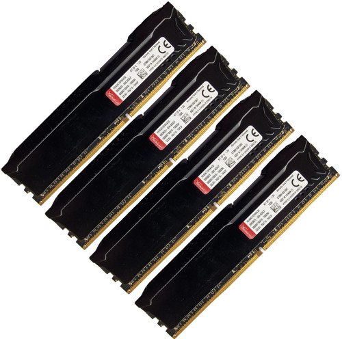 Kingston HyperX Fury 32GB 4x8GB DDR4 2400MHz Desktop Gaming RAM Kit HX424C15FBK4/32
