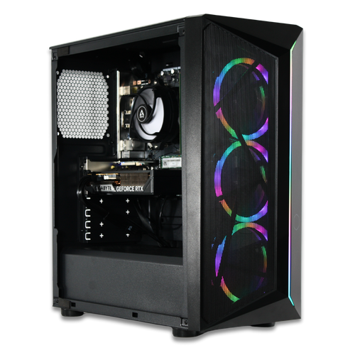 XUM CMP 510 Prebuilt Gaming PC: AMD Ryzen 5 5500, NVIDIA GeForce RTX 5060 8GB, 32GB DDR4 RAM, 512GB NVMe SSD, 1TB HDD, 650W PSU 80+ Bronze, aRGB, WiFi 5, Windows 11 Home