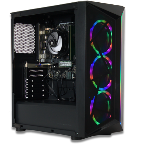 XUM CMP 510 Prebuilt Gaming PC: AMD Ryzen 5 5600G, Radeon Vega 7 Integrated Graphics, 16GB DDR4 RAM, 256GB NVMe SSD, 1TB HDD, 500W PSU 80+ Bronze, aRGB, WiFi 5, Windows 11 Home
