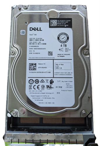 Dell 4TB SAS3 HDD 7.2K 12Gbps 3.5" with PowerEdge Caddy 5JH5X