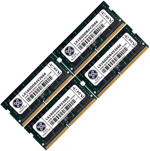 New XUM 64GB (4 x 16GB) Laptop Memory RAM 2666Mhz DDR4 Non-ECC Unbuffered SODIMM 260 Pin 1.2V