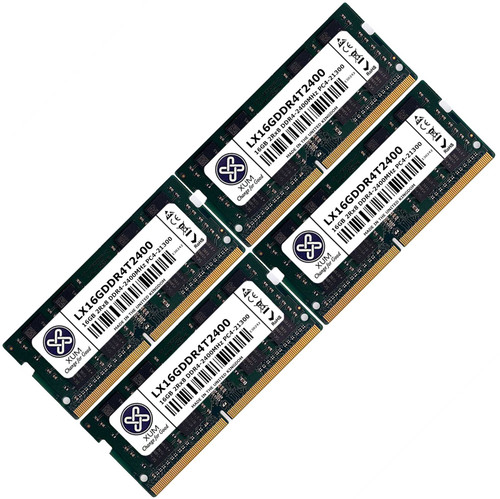 New XUM 64GB (4 x 16GB) Laptop Memory RAM 2400Mhz DDR4 Non-ECC Unbuffered SODIMM 260 Pin 1.2V New XUM 64GB (4 x 16GB) Laptop Memory RAM 2400Mhz DDR4 Non-ECC Unbuffered SODIMM 260 Pin 1.2V