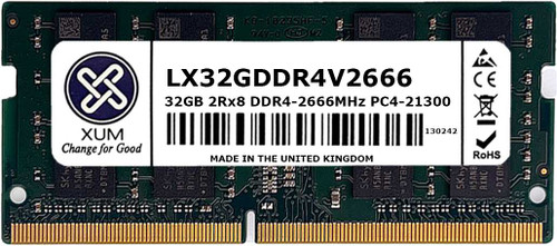 32GB (1 x 32GB) Refurbished Laptop Memory RAM 2666Mhz DDR4 Non-ECC Unbuffered SODIMM 260 Pin 1.2V 32GB (1 x 32GB) Refurbished Laptop Memory RAM 2666Mhz DDR4 Non-ECC Unbuffered SODIMM 260 Pin 1.2V