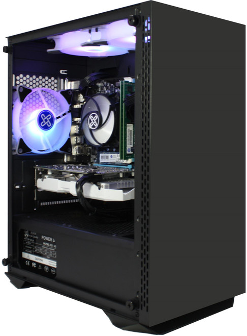 XUM Gaming PC Desktop Computer: i5-10400F 4.3GHz, 16GB RAM DDR4, RTX 3070 8GB, NVMe M.2 256GB SSD, 1TB HDD, 700W 80+ PSU, COMMANDO ARGB CASE, 600Mbps WiFi, Windows 11