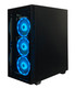 XUM Titan Gaming PC Case, ATX , Black, 4 x 120mm ARGB FANS, RGB Remote, Tempered Glass, mATX, Micro-ATX